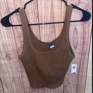 OLD NAVY Fitted Ultra-Cropped Rib-Knit Tank Top
